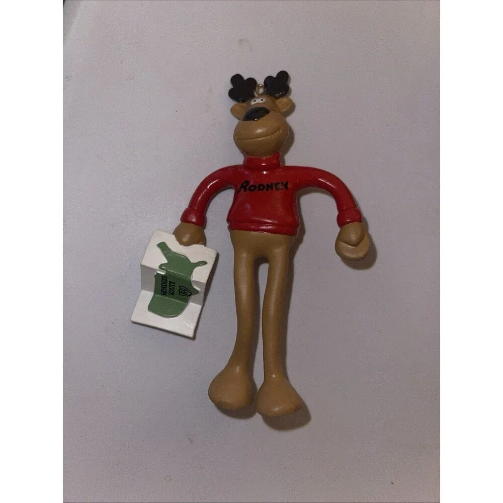 Hallmark 1989 Keepsake Ornament Rodney Reindeer Bendable